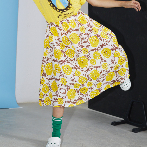 [WHK] Mimosa linen skirt