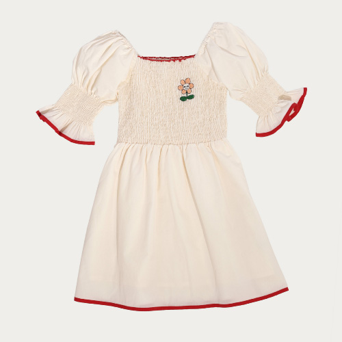 [The Campamento] FLOWER EMBROIDERY DRESS
