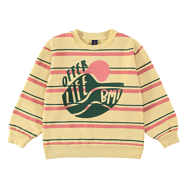 [BONMOT/본못] Sweatshirt life stripes