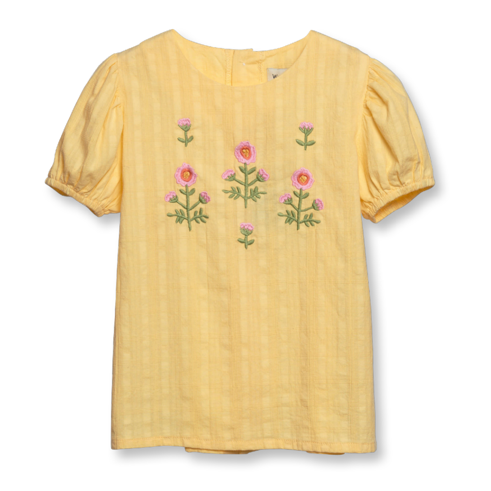 [Wander &amp; Wonder/원더앤원더] Embroidered Blouse- buttercup