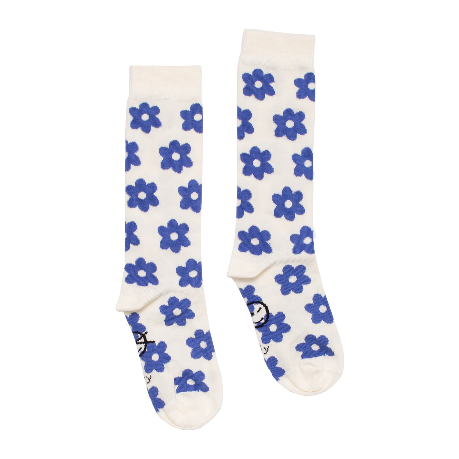 [wynken/윙켄] Flower Sock-CHALK / BASKET BLUE