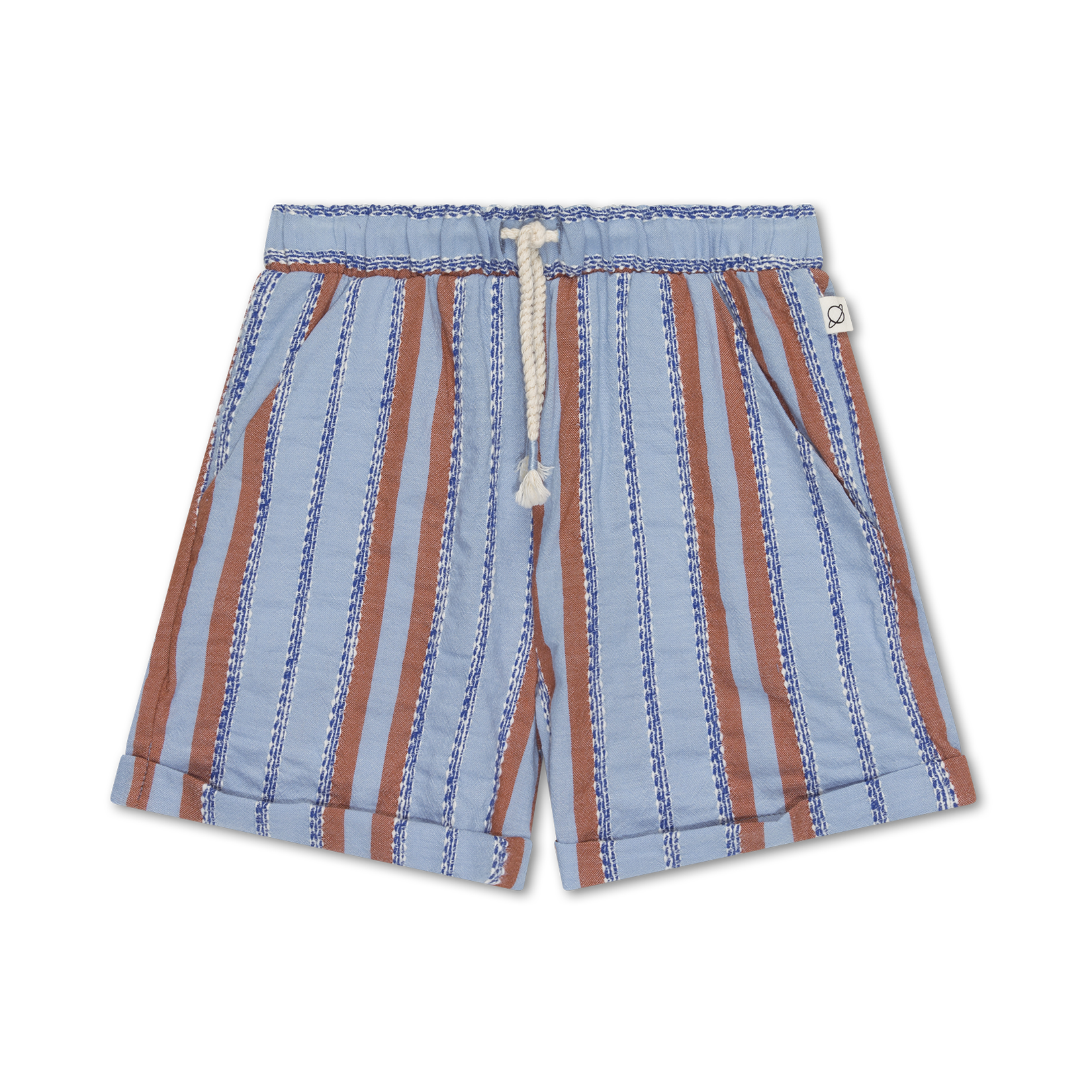 [my little cozmo/마이리틀코즈모] Striped denim Bermuda shorts