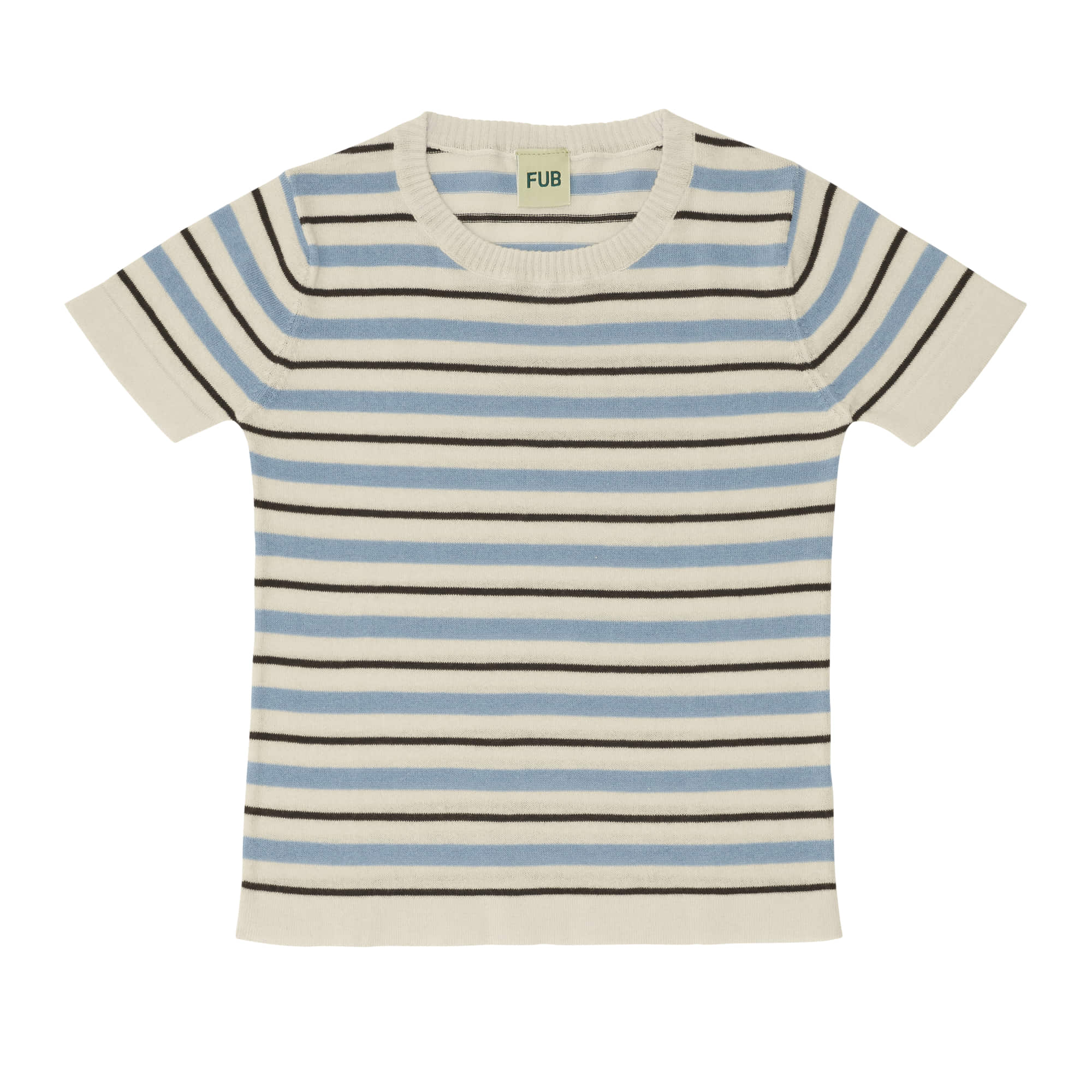 [FUB] Striped T-shirt ecru/cloudy blue