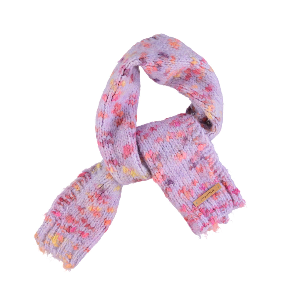 [piupiuchick/피우피우칙] Knitted scarf - Multicolor purple