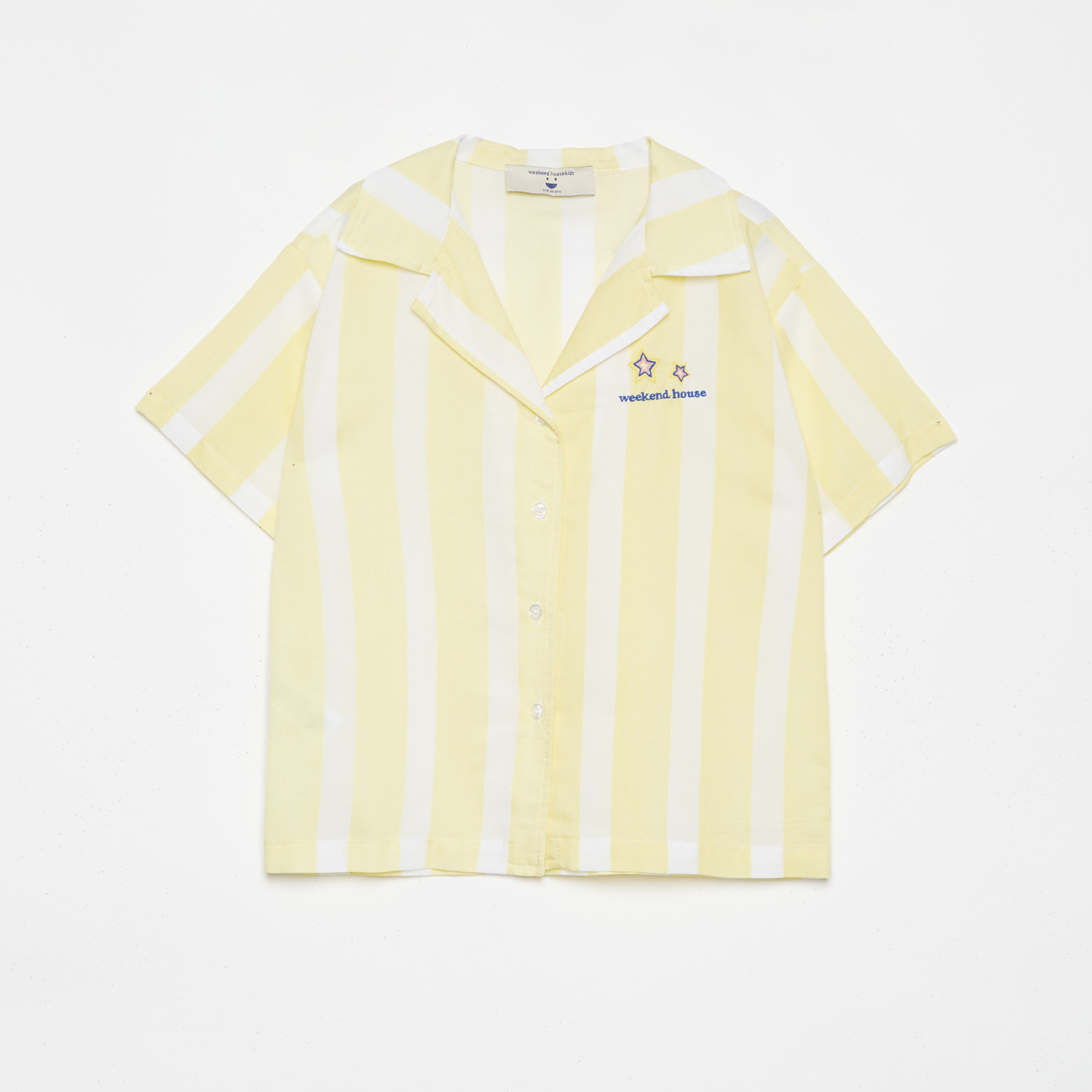 [WHK/위켄드하우스키즈] Yellow stripes buttoned shirt