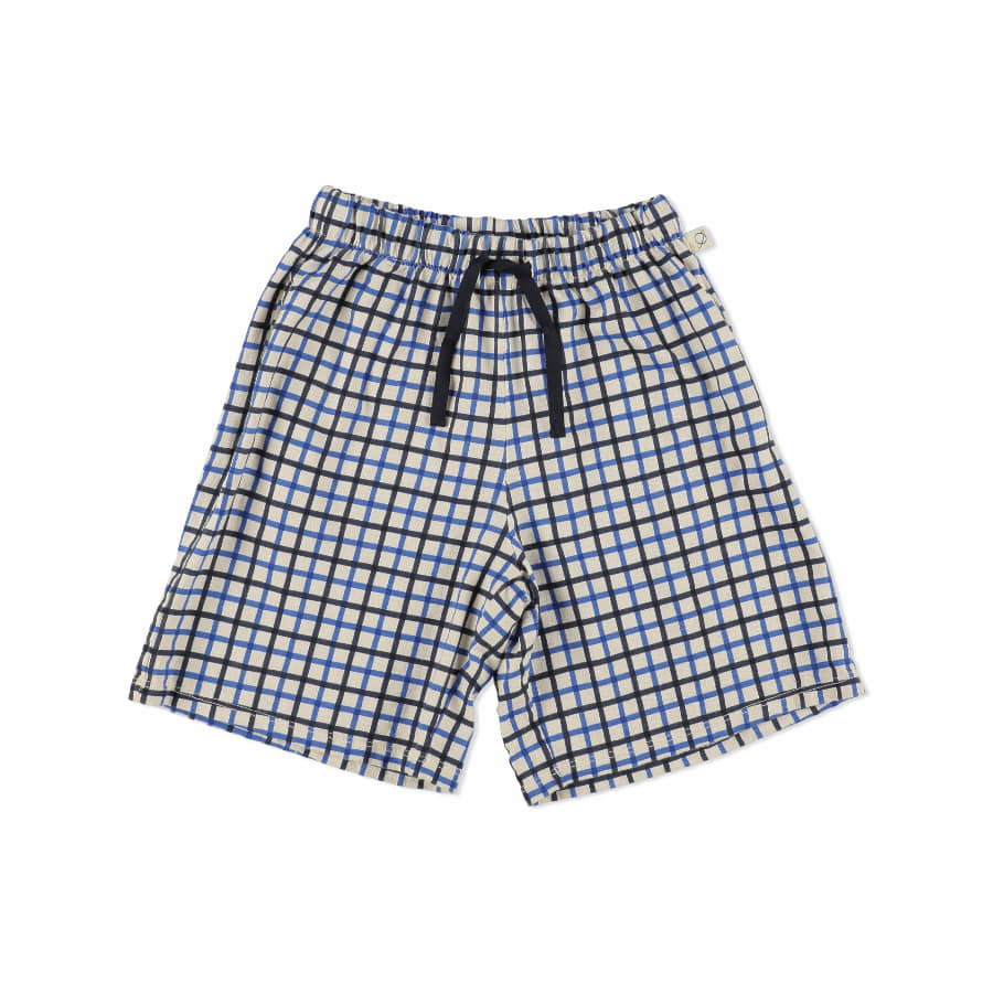 [my little cozmo/마이리틀코즈모] Organic crepe check bermuda shorts