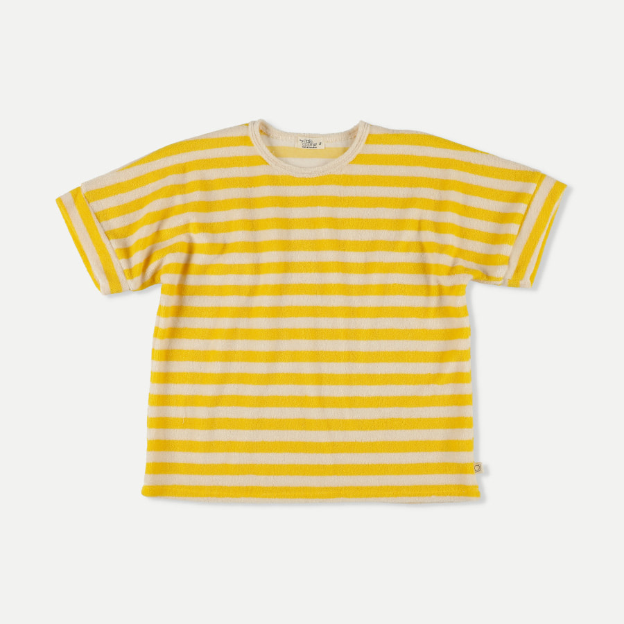 [my little cozmo/마이리틀코즈모] Organic toweling stripes T-shirt Yellow