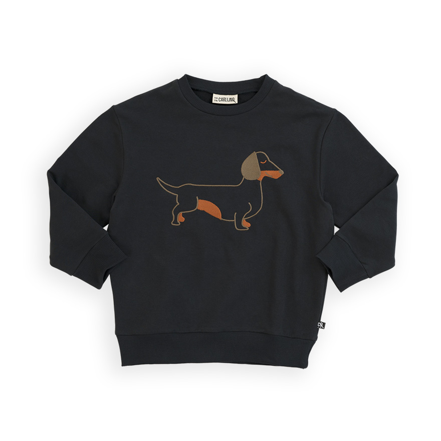 [CARLIJNQ/칼라인큐] Dachshund - sweater with embroidery