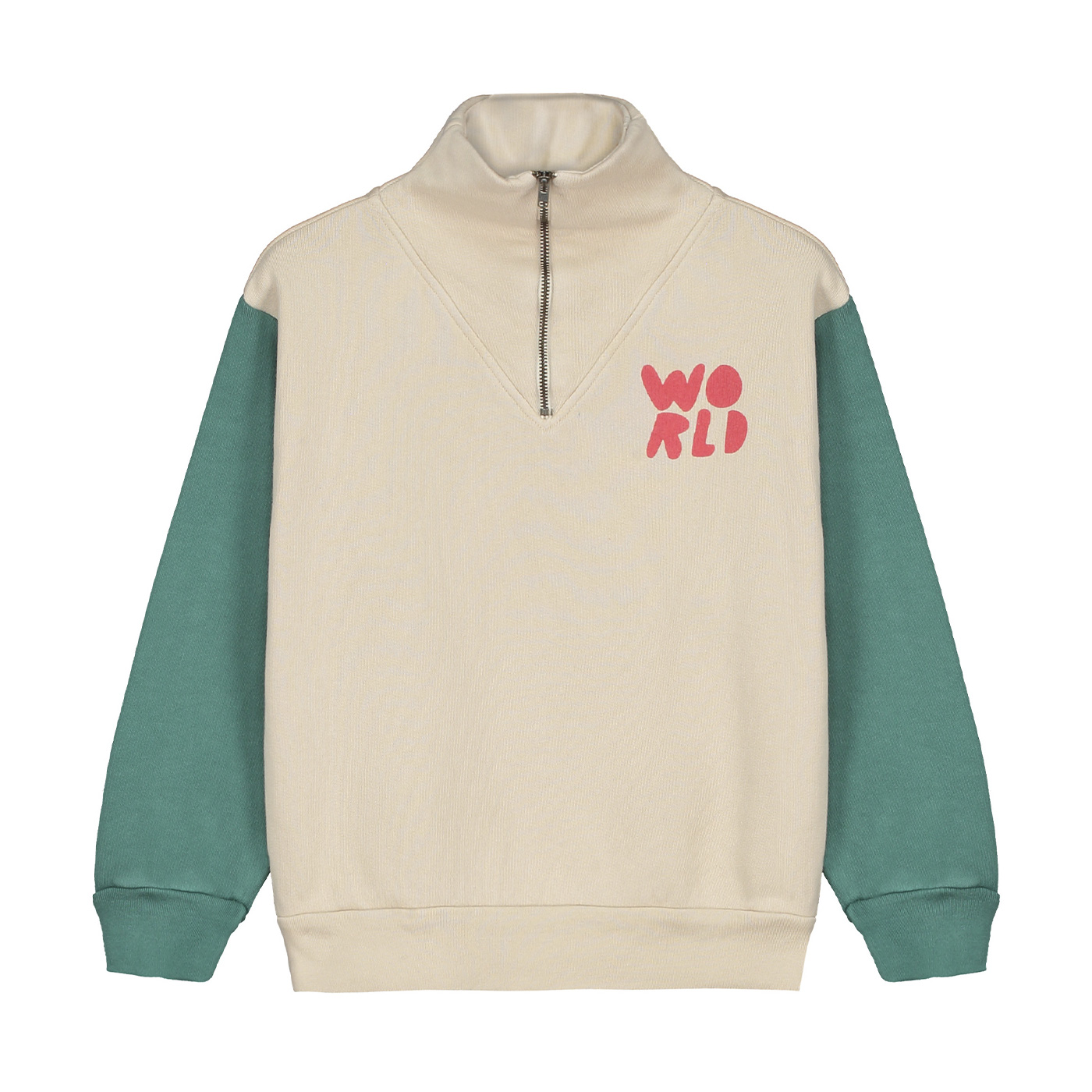 [BONMOT/본못] Sweatshirt zipp color sleeve